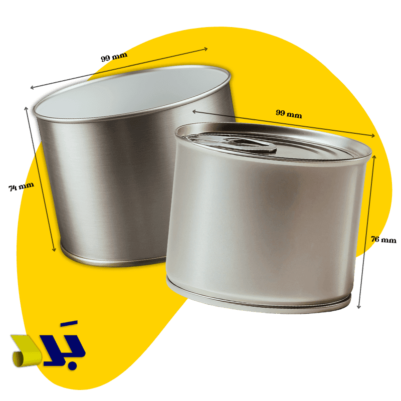 قوطی ۴۵۰ گرمی سایز آناناسی